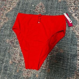 Xhilaration orange red high waist bikini bottom